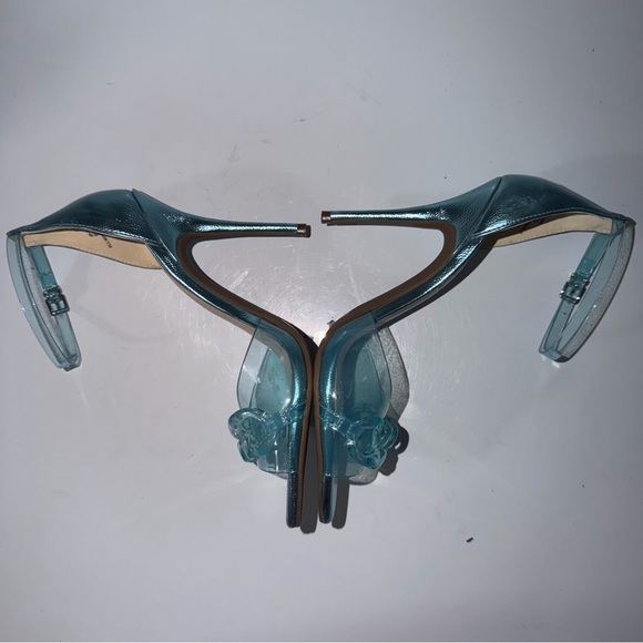 Jessica Simpson | Wayri Stiletto Sandals Metallic Blue Size 6.5 - Picture 3 of 7